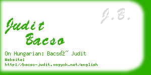 judit bacso business card